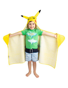 Toalla con Capucha Franco Pikachu 100% Algodón 60x120 cm 2