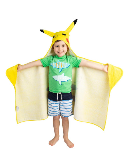 Toalla con Capucha Franco Pikachu 100% Algodón 60x120 cm