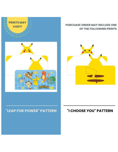 Toalla con Capucha Franco Pikachu 100% Algodón 60x120 cm