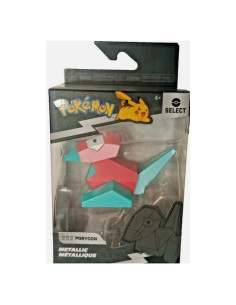 Figura de Batalla Metálica Select Pokémon Porygon 10x6x18cm