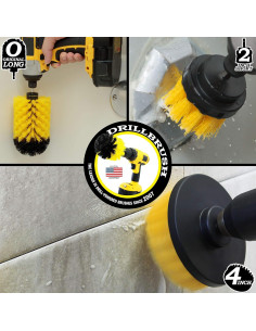 Juego de Cepillos de Limpieza Drill Brush Amarillo - Baño 2