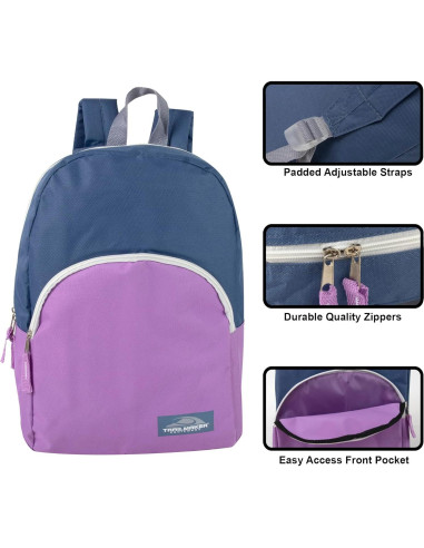 Mochila Escolar Multicolor 15" para Niños y Niñas - 19L