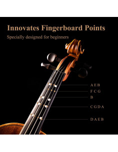 Violín Eastar 4/4 Matte para Principiantes con Accesorios 2