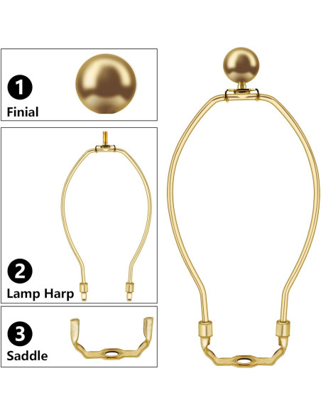 Soportes de Pantalla de Lámpara Goldblue 20 cm 2 Pcs