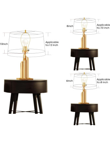 Soportes de Pantalla de Lámpara Goldblue 20 cm 2 Pcs