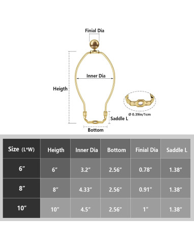 Soportes de Pantalla de Lámpara Goldblue 20 cm 2 Pcs