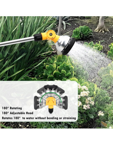 Varita de Riego YUNVI 39.88 cm 10 Patrones Rotatorio