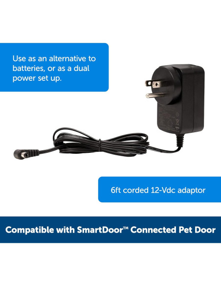 Adaptador de Corriente PetSafe SmartDoor 12V 1.83m para Mascotas