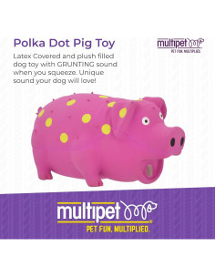 Juguete para perro Multipet Cerdo de látex 22 cm colores variados 2