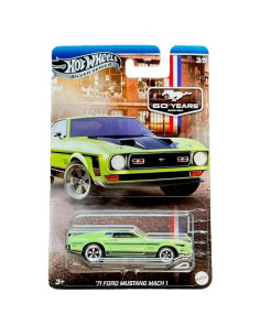 Hot Wheels Ford Mustang Mach 1 1971 Verde 1:64 Coleccionable