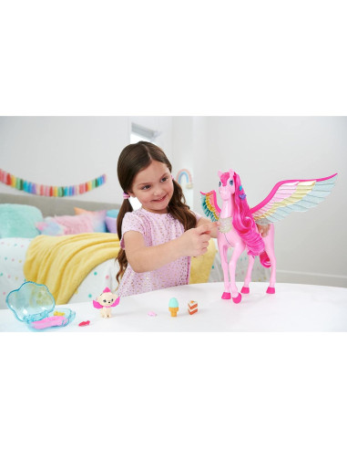 Pegaso Rosa Barbie Mattel Un Toque de Magia con Cachorro