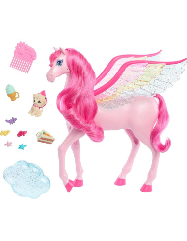 Pegaso Rosa Barbie Mattel Un Toque de Magia con Cachorro