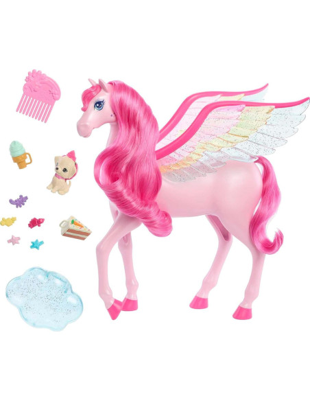 Pegaso Rosa Barbie Mattel Un Toque de Magia con Cachorro