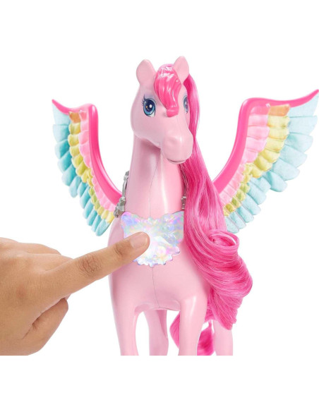 Pegaso Rosa Barbie Mattel Un Toque de Magia con Cachorro