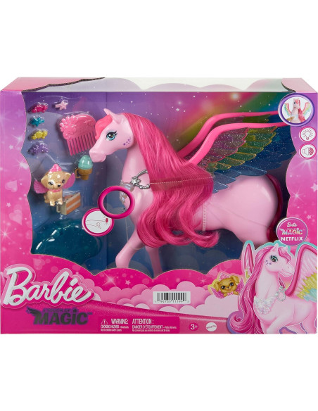 Pegaso Rosa Barbie Mattel Un Toque de Magia con Cachorro