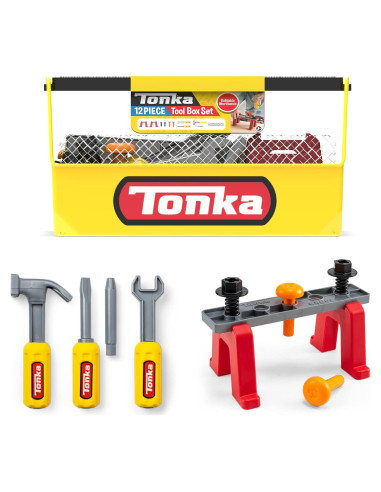 Juego de Herramientas Tonka Tough 12 Piezas para Niños