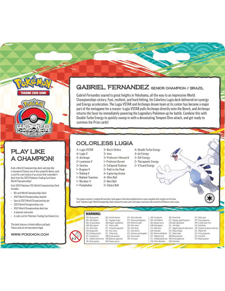 Baraja Campeonato Mundial Pokémon 2023 - Gabriel Fernández