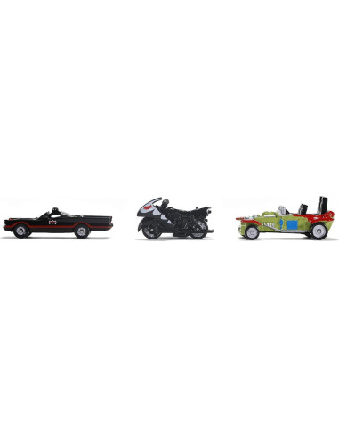 Jada Toys Nano Hollywood Rides Batman 1966 3 PK Colección