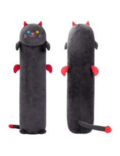 Peluche Gato Negro Mewaii 90 cm Suave Almohada Kawaii