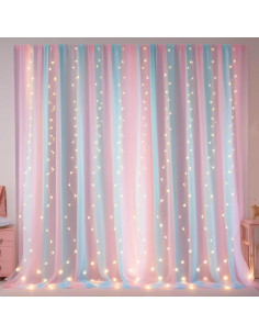 Cortinas Transparentes Eimilaly Arcoíris 84x149 cm 1 Panel 2