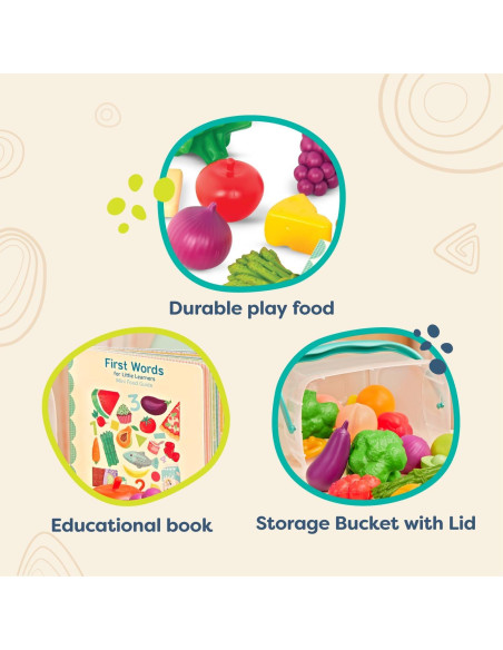 Juego de Comida de Imaginación B. toys - 32 Piezas + Libro