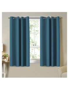 Cortinas Blackout Turquoize 2 Paneles 52x63 cm Teal Oscuro