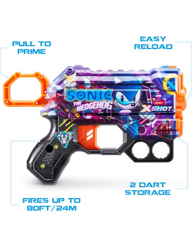 Blaster X-Shot Skins Menace ZURU - 27m, 2 Dardos