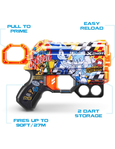 Blaster X-Shot Skins Menace ZURU - 27m, 2 Dardos Blaster X-Shot Skins Menace ZURU - 27m, 2 Dardos