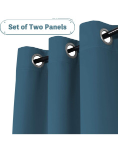 Cortinas Blackout Turquoize 2 Paneles 52x63 cm Teal Oscuro 2