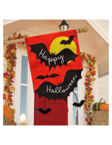 Bandera de Arpillera Briarwood Lane 101.6x71.1 cm Halloween