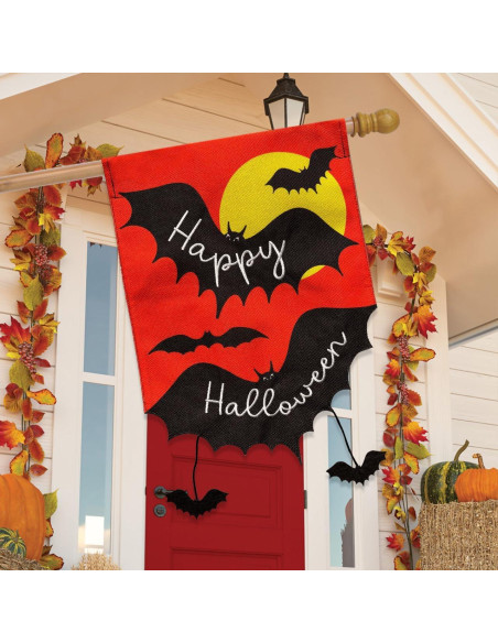 Bandera de Arpillera Briarwood Lane 101.6x71.1 cm Halloween