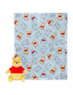 Conjunto Almohada Abrazo y Manta Seda Winnie Pooh 101x127cm