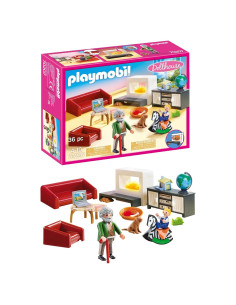 Muebles de Sala de Estar Playmobil 70207 con Chimenea