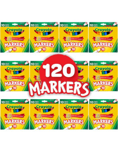 Marcadores Crayola a Granel 120 Piezas para Colorear 2