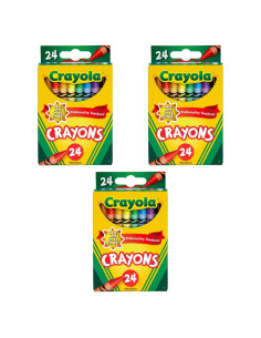 Paquete de 3 Crayones Crayola 24 Colores Multicolor