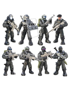 Set de Bloques de Construcción Policía 8 Piezas GUANGDONG K8832-5