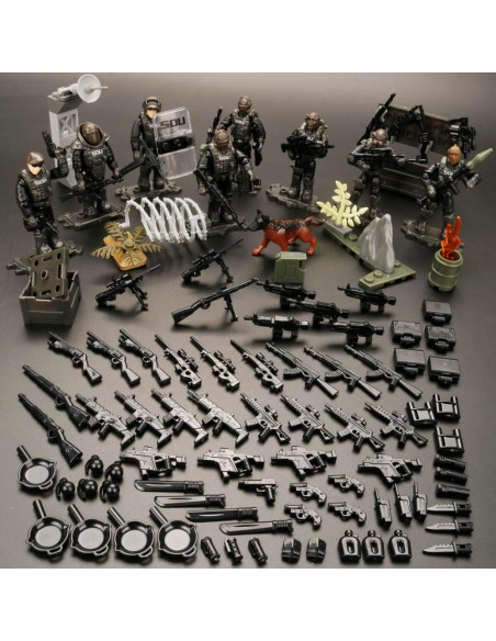 Set de Bloques de Construcción Policía 8 Piezas GUANGDONG K8832-5