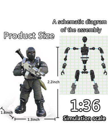 Set de Bloques de Construcción Policía 8 Piezas GUANGDONG K8832-5