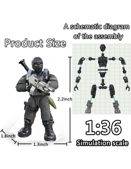 Set de Bloques de Construcción Policía 8 Piezas GUANGDONG K8832-5