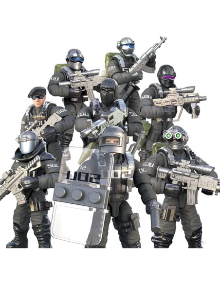 Set de Bloques de Construcción Policía 8 Piezas GUANGDONG K8832-5