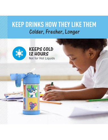 Botella de Agua THERMOS FUNtainer 354 ml con Pajilla Cocomelon