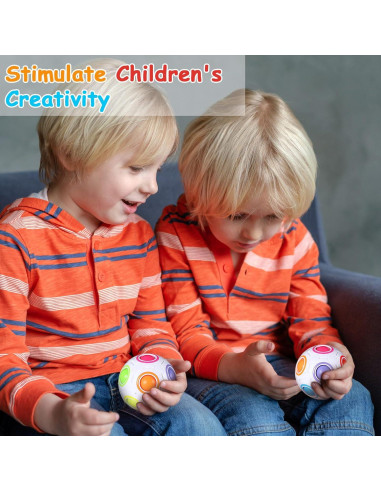 Paquete de 12 Bolas Antiestrés Arcoíris Lenwen - Juguete