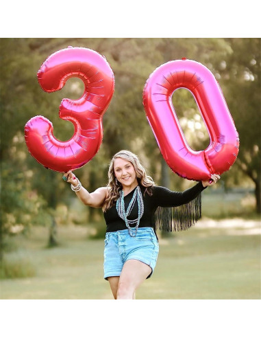 Globo Número 0 Rosa Fucsia 101,6 cm para Fiestas
