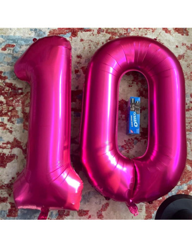Globo Número 0 Rosa Fucsia 101,6 cm para Fiestas