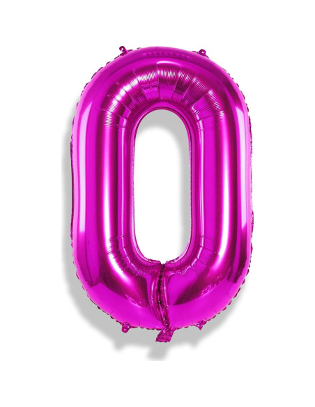 Globo Número 0 Rosa Fucsia 101,6 cm para Fiestas