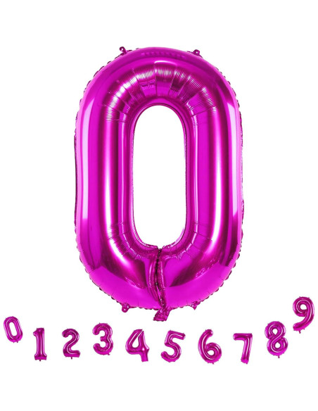 Globo Número 0 Rosa Fucsia 101,6 cm para Fiestas