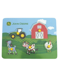 Rompecabezas Educativo de Madera John Deere Granja 29.85x22.86cm