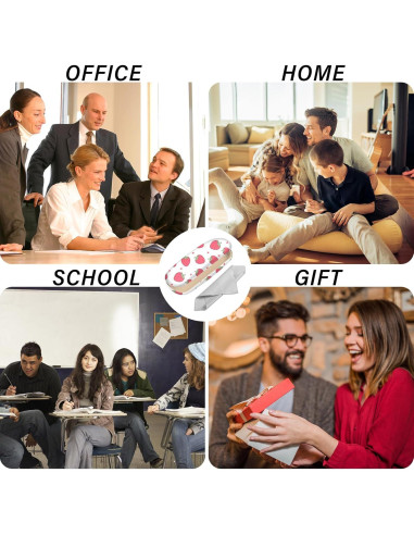 Estuche para Gafas Duro PU M7-Fresa con Paño de Limpieza