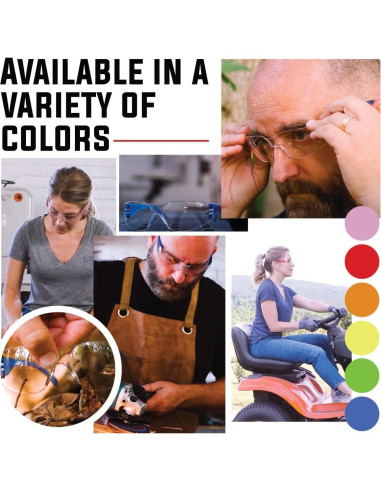 Gafas de Seguridad BISON LIFE - Lente Clara y 6 Colores