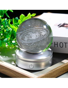 Bola de Cristal Sistema Solar Arikyrist con Luz LED 21.1cm 2